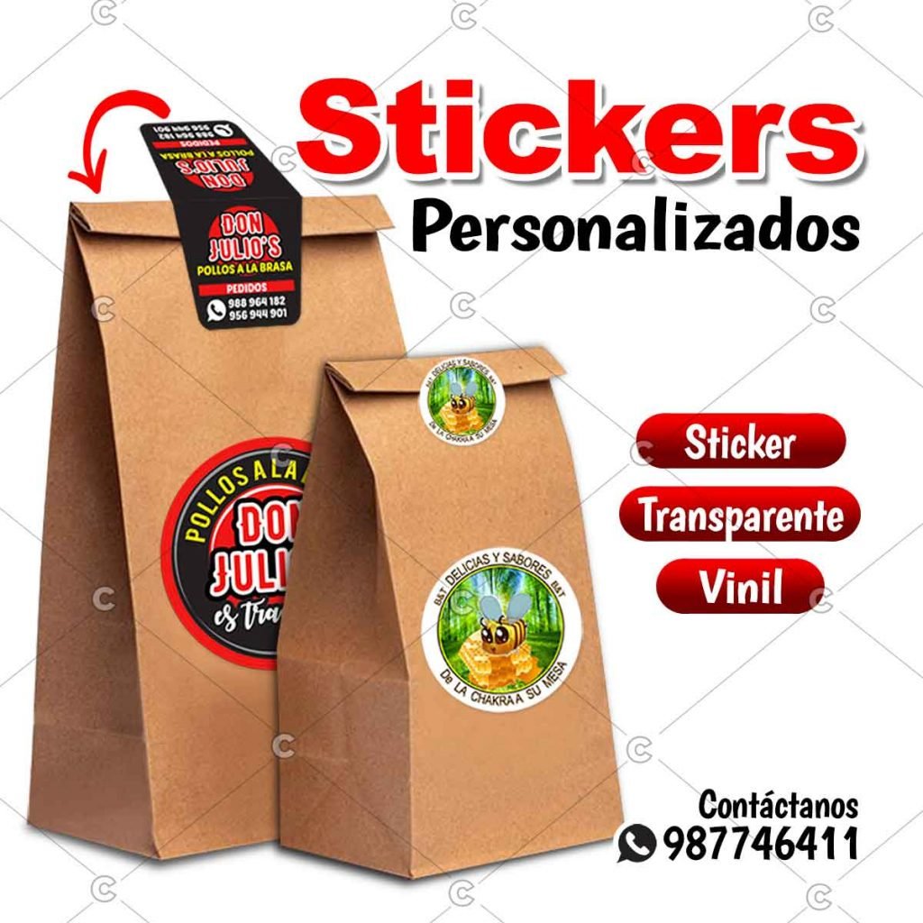 Stickers Personalizados Con Tu Logo Para Cierre De Bolsas CREATIVOS