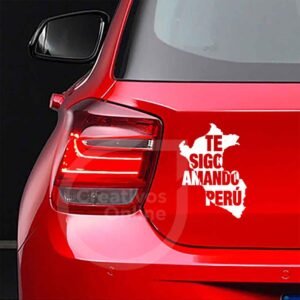 Stickers Te sigo amando Perú para autos y motos
