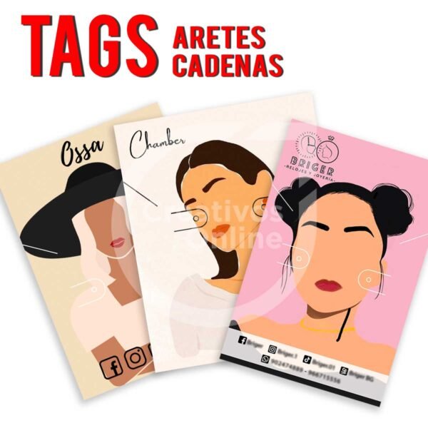 Tags Aretes y Cadenas con foto