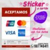 Carteles Aceptamos Tarjetas de Creédito