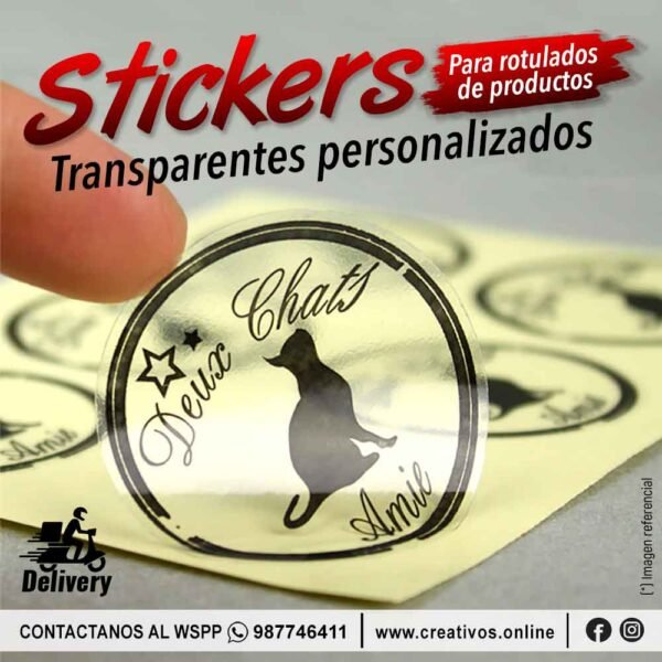 Stickers transparentes para rotular