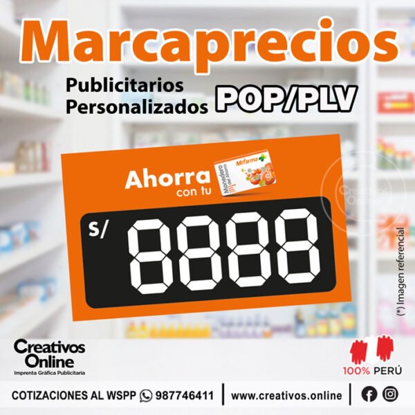 Etiquetas marca precios para farmacias
