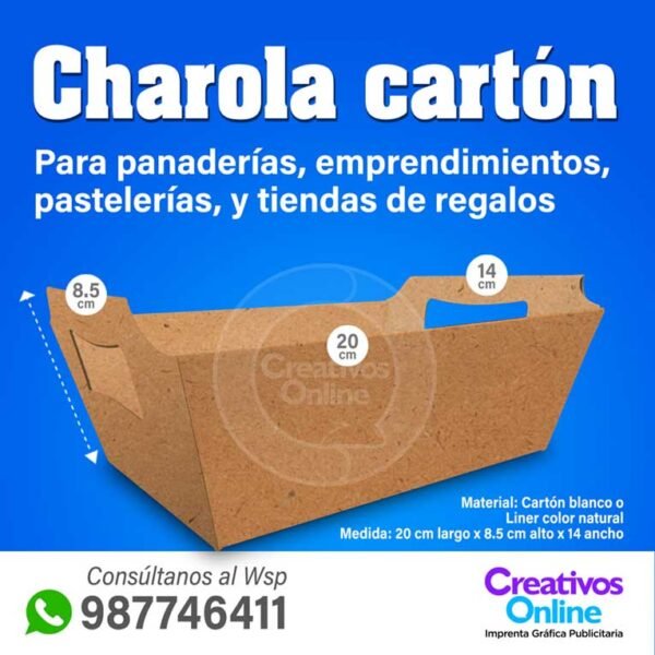 Charola para panaderias y regalos