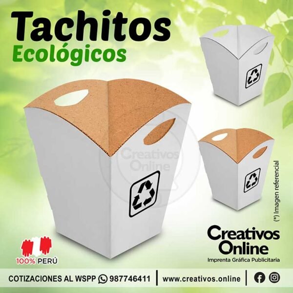 Tachitos papelera cartón ecológico