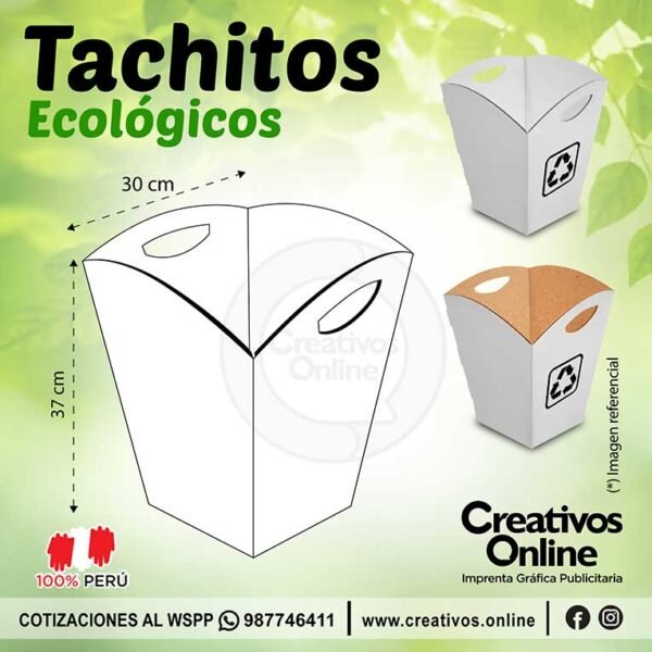 Tachitos papelera cartón ecológico