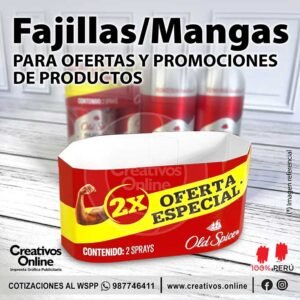 Fajillas cartón para productos en promoción