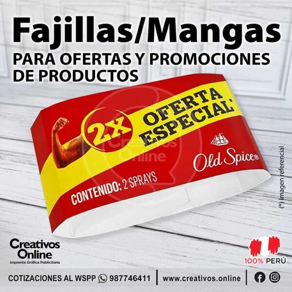 Fajillas y mangas para ofertas en retails