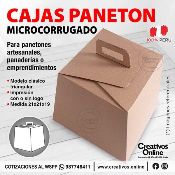 Cajas para panetón en microcorrugado