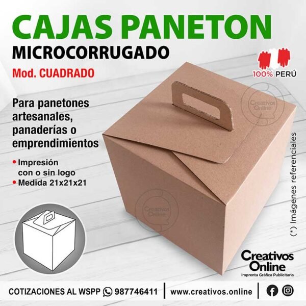 Cajas paneton cartón microcorrugado