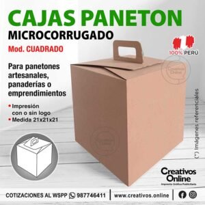 Cajas paneton cartón microcorrugado