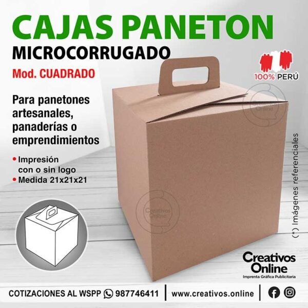 Cajas paneton cartón microcorrugado