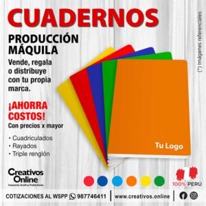 Maquila cuadernos escolares anillados