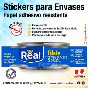 Stickers etiquetas papel adhesivo para productos
