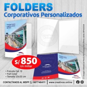 Impresión de folders carpetas corporativas